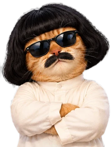 Abu in sunglasses with arms crossed